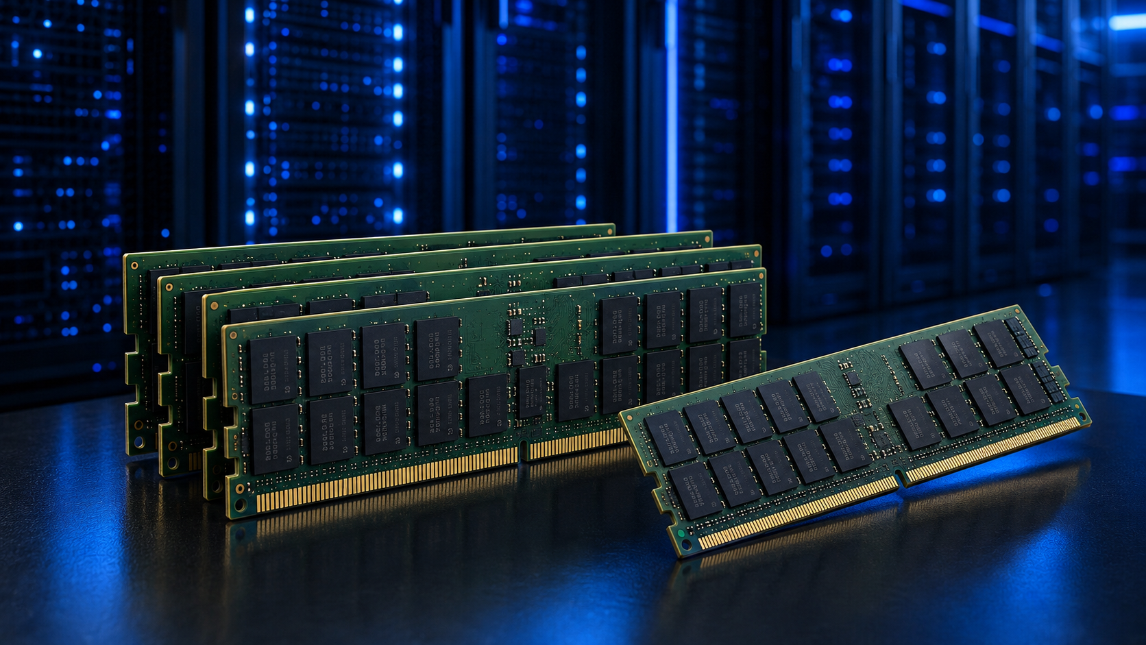 Enterprise DRAM memory module illustration